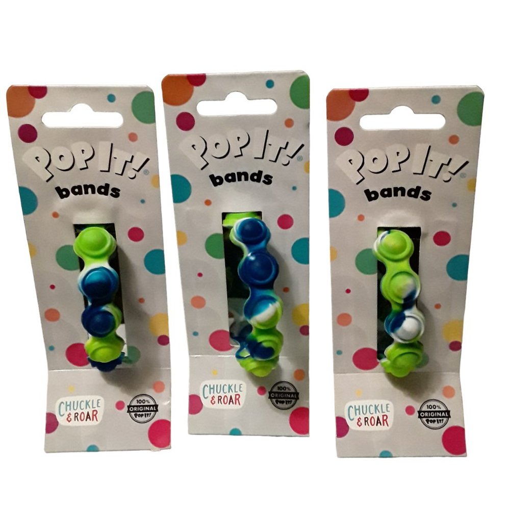 NEW - LOT of 3 Original Pop it! Bands by Chuckle & Roar